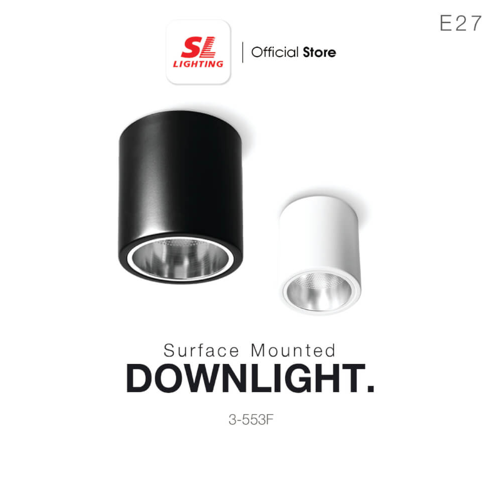 ดาวน์ไลท์ SL LIGHTING 553F กลม E27 สีดำ