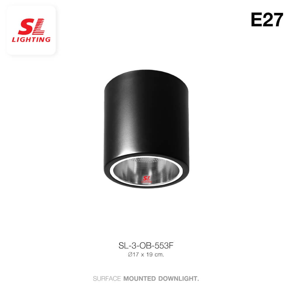 ดาวน์ไลท์ SL LIGHTING 553F กลม E27 สีดำ