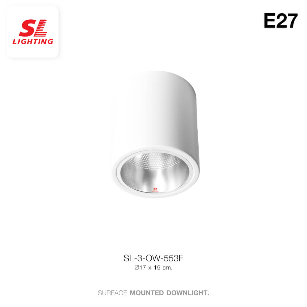 ดาวน์ไลท์ SL LIGHTING 553F กลม E27 สีขาว