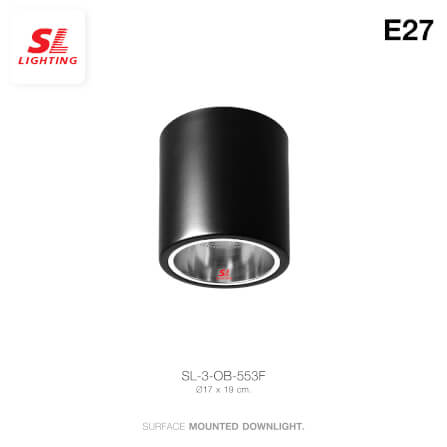 ดาวน์ไลท์ SL LIGHTING 553F กลม E27 สีดำ_1