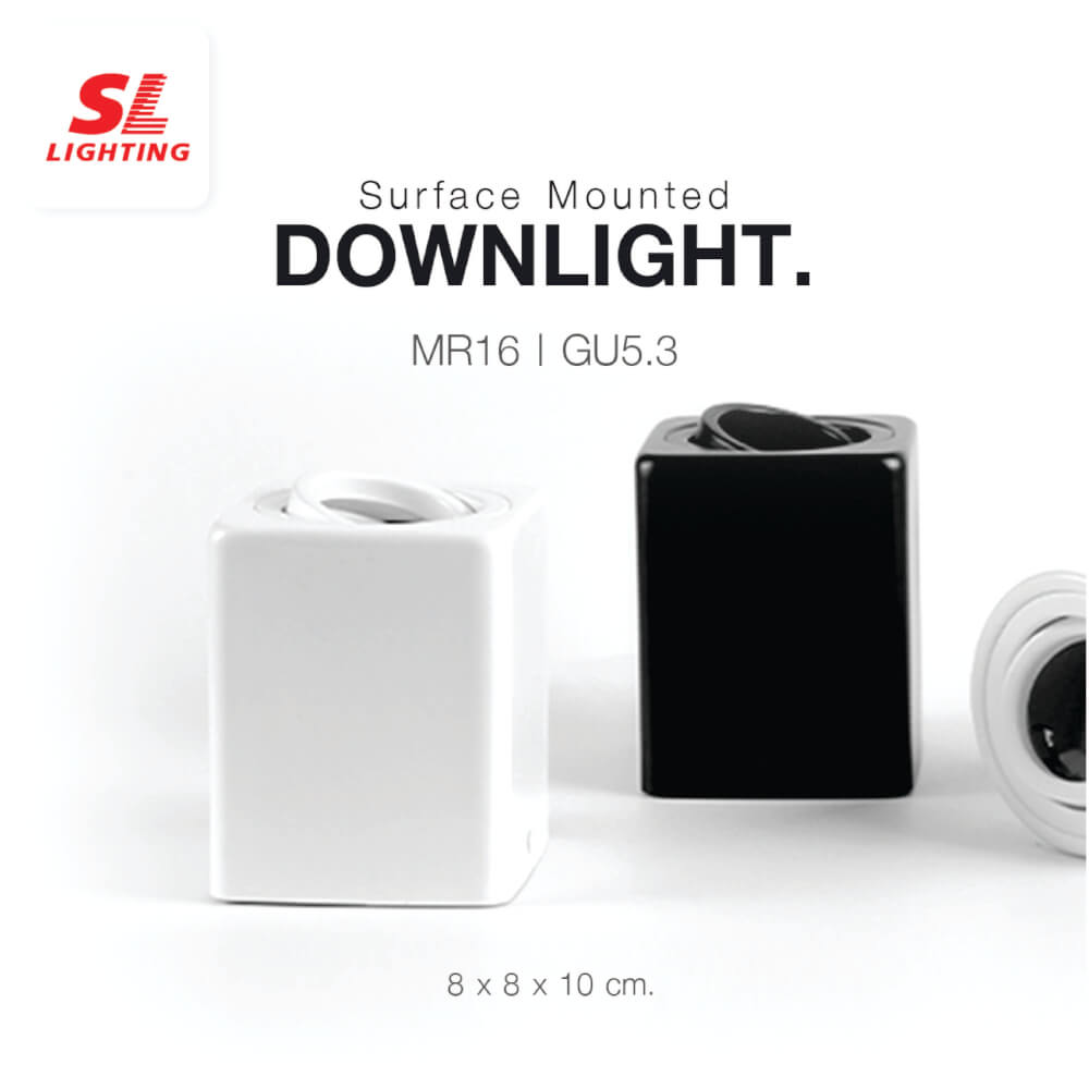 ดาวน์ไลท์ SL LIGHTING 564 สี่เหลี่ยม GU5.3 สีขาว