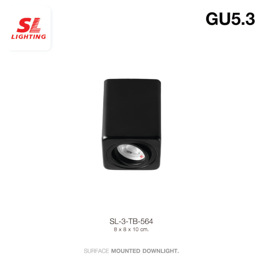 ดาวน์ไลท์ SL LIGHTING 564 สี่เหลี่ยม GU5.3 สีดำ