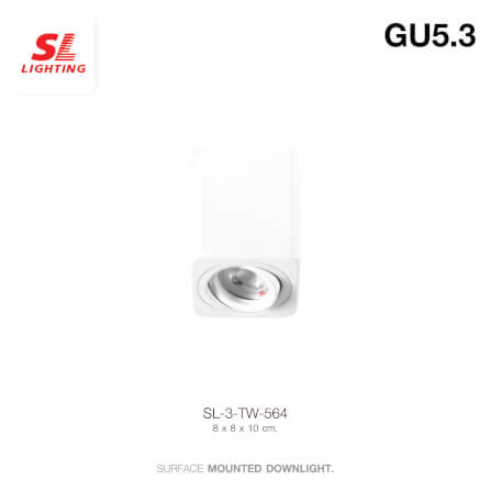 ดาวน์ไลท์ SL LIGHTING 564 สี่เหลี่ยม GU5.3 สีขาว_2