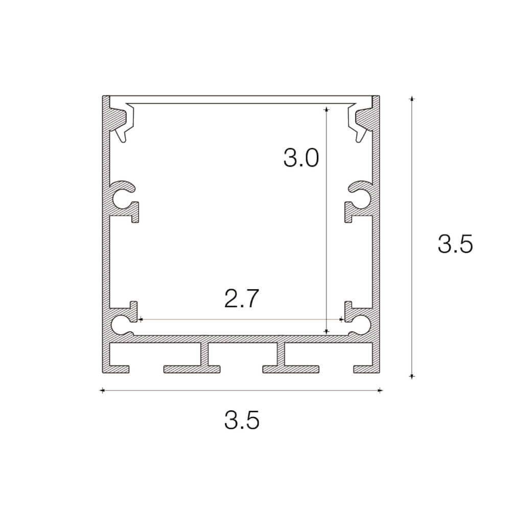 รางไฟเส้นอะลูมิเนียม SL LIGHTING 3535 2 เมตร สีเทา (แบบติดลอยหนา)