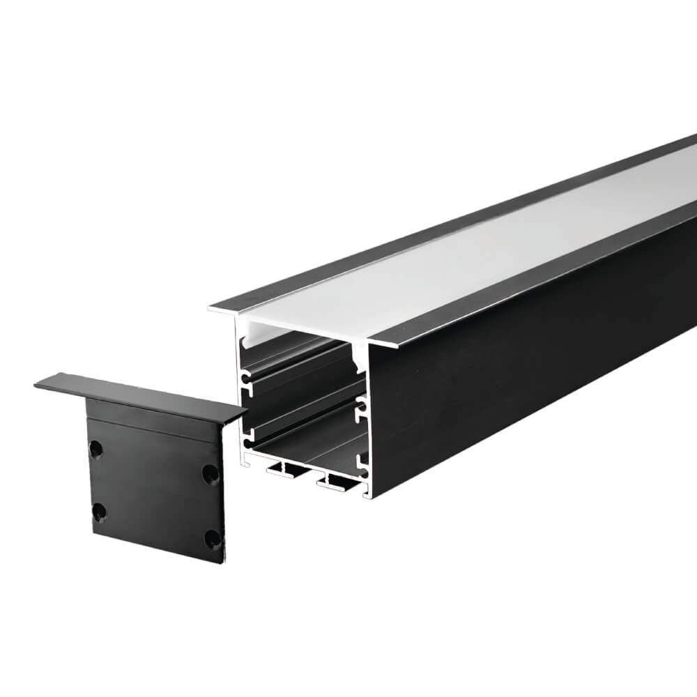 รางไฟเส้นอะลูมิเนียม SL LIGHTING 3535F 2 เมตร สีดำ (แบบฝัง)_0