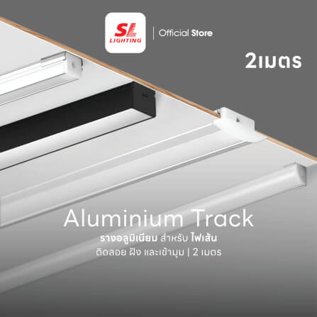 รางไฟเส้นอะลูมิเนียม SL LIGHTING 3535 2 เมตร สีเทา (แบบติดลอยหนา)_4