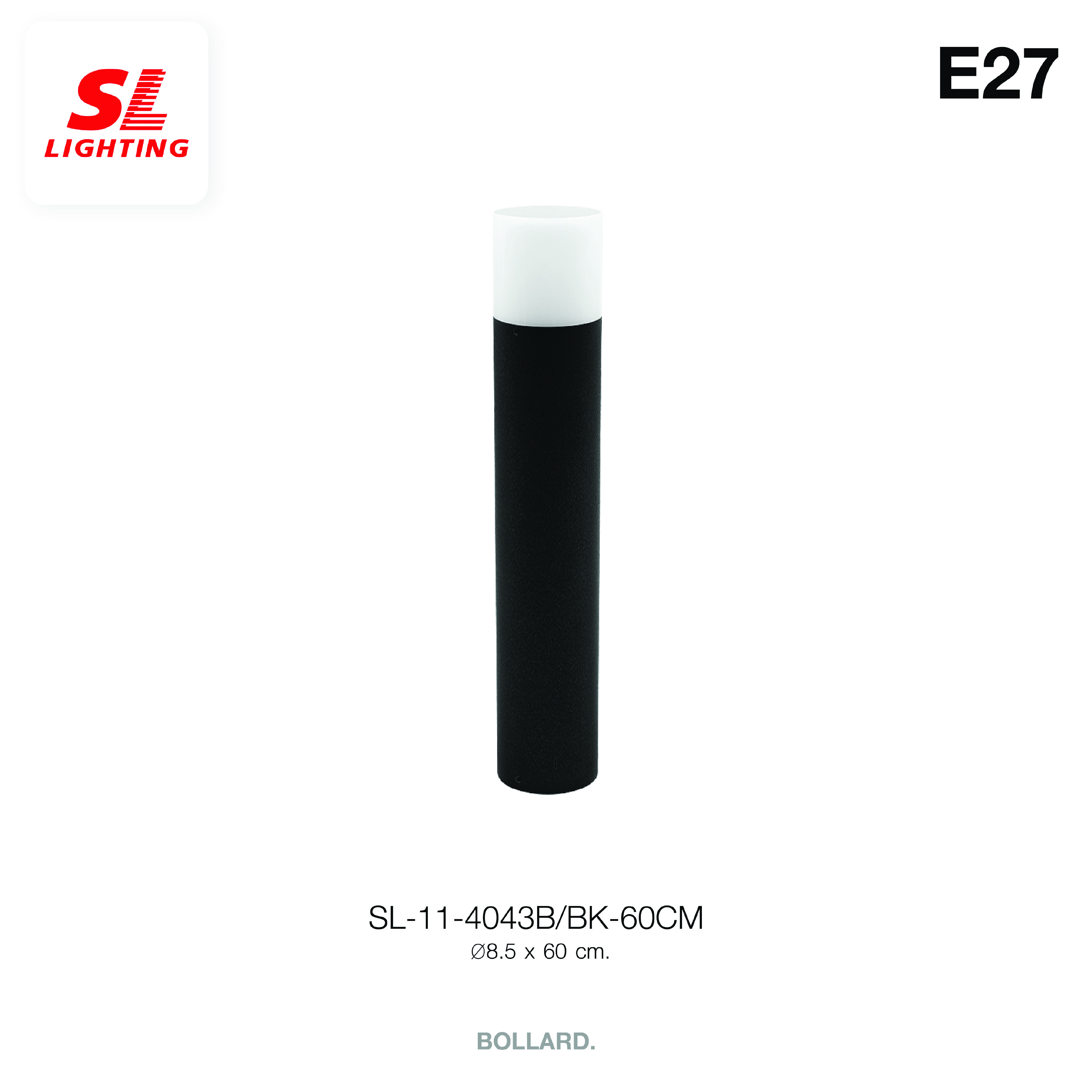 ไฟทางเดิน SL LIGHTING 4043B E27 30 ซม. สีดำ
