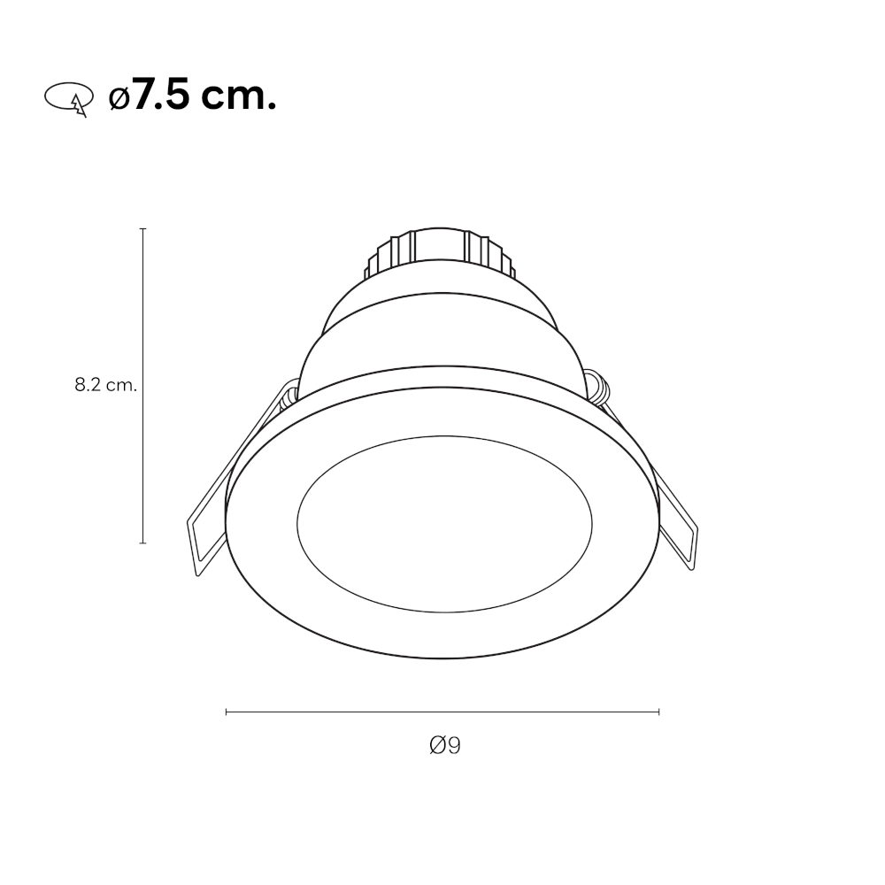 ดาวน์ไลท์ SL LIGHTING 410 ทรงกลม สีขาว