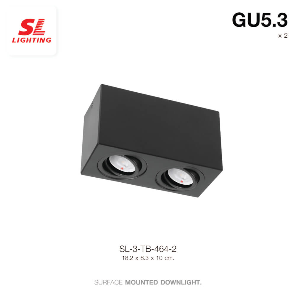 ดาวน์ไลท์ SL LIGHTING 564 สี่เหลี่ยม GU5.3 สีดำ