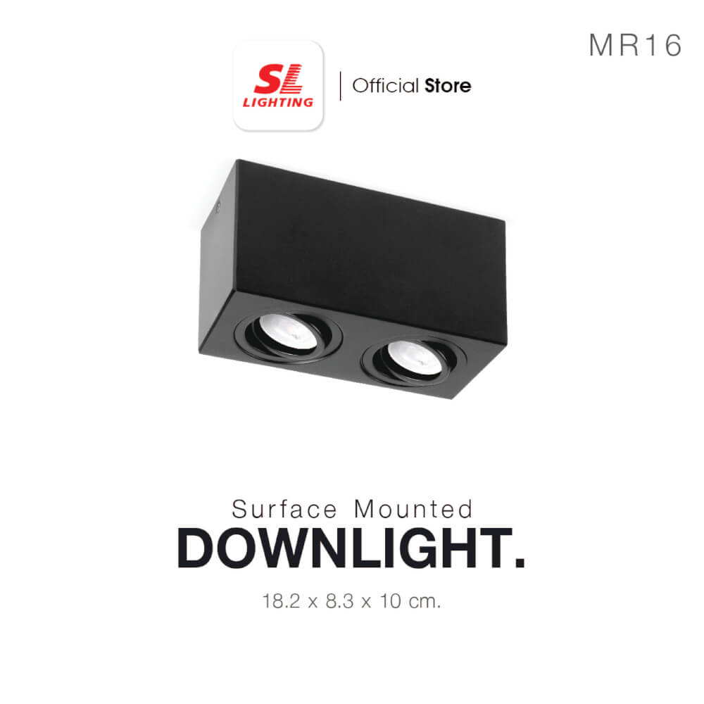 ดาวน์ไลท์ SL LIGHTING 564 สี่เหลี่ยม GU5.3 สีดำ