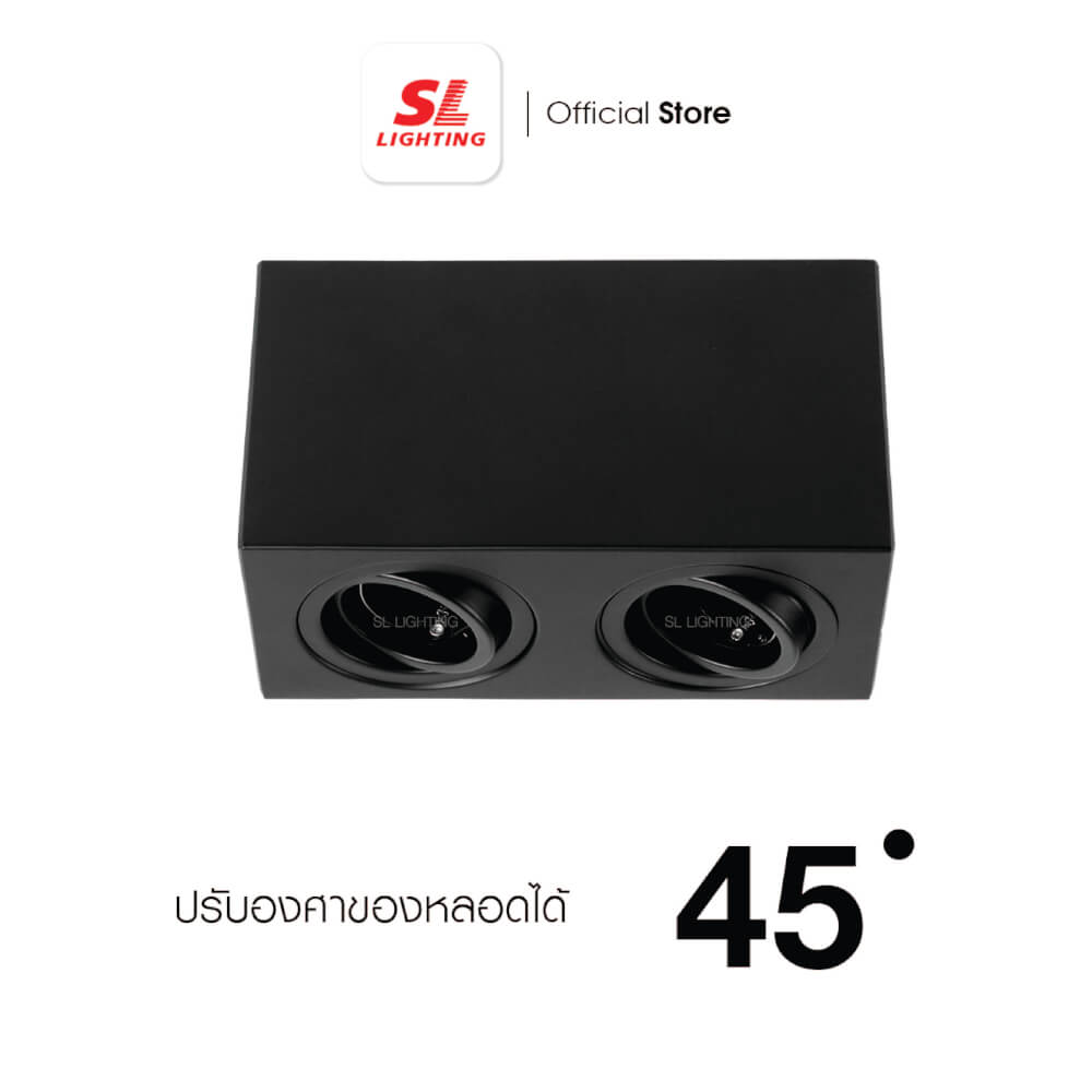 ดาวน์ไลท์ SL LIGHTING 564 สี่เหลี่ยม GU5.3 สีดำ