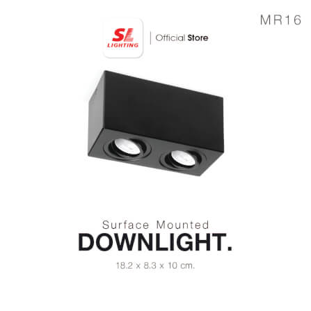 ดาวน์ไลท์ SL LIGHTING 564 สี่เหลี่ยม GU5.3 สีดำ_6