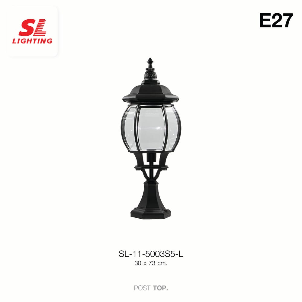 ไฟหัวเสา SL LIGHTING 5003S5 E27 สีดำ