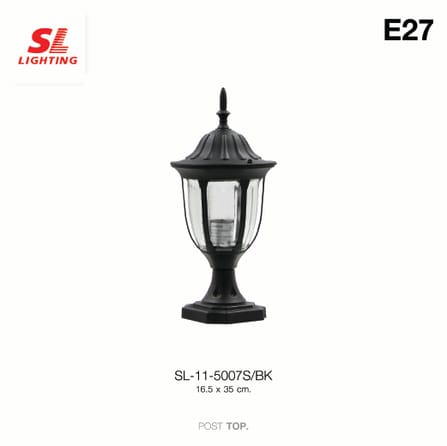 ไฟหัวเสา SL LIGHTING 5007S E27 สีดำ_3