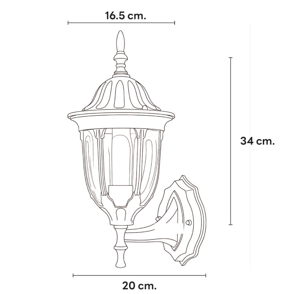 ไฟผนังภายนอก SL LIGHTING 5007W E27 สีดำ