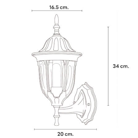 ไฟผนังภายนอก SL LIGHTING 5007W E27 สีดำ_2