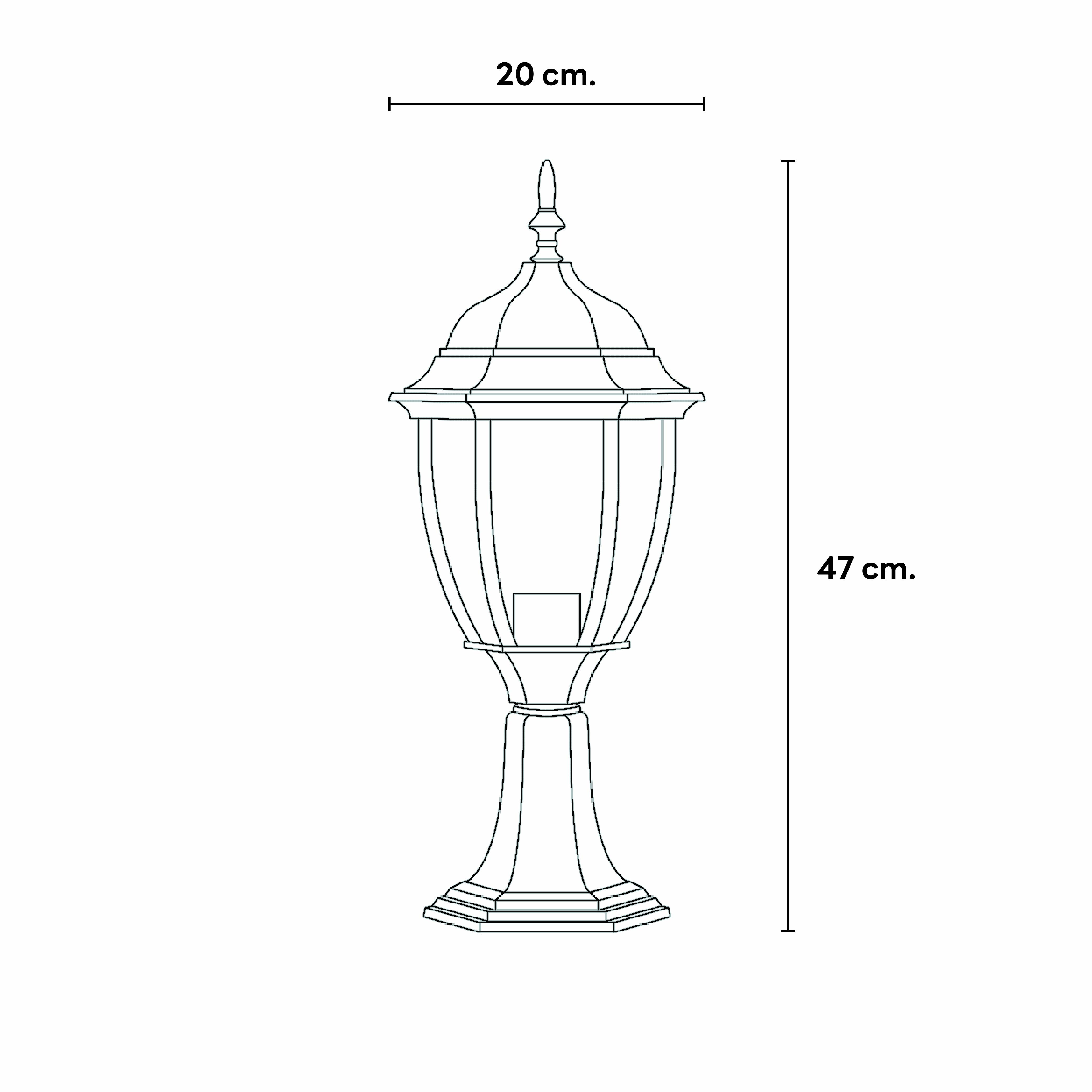 ไฟหัวเสา SL LIGHTING 5018S E27 ไซส์ใหญ่ สีดำ