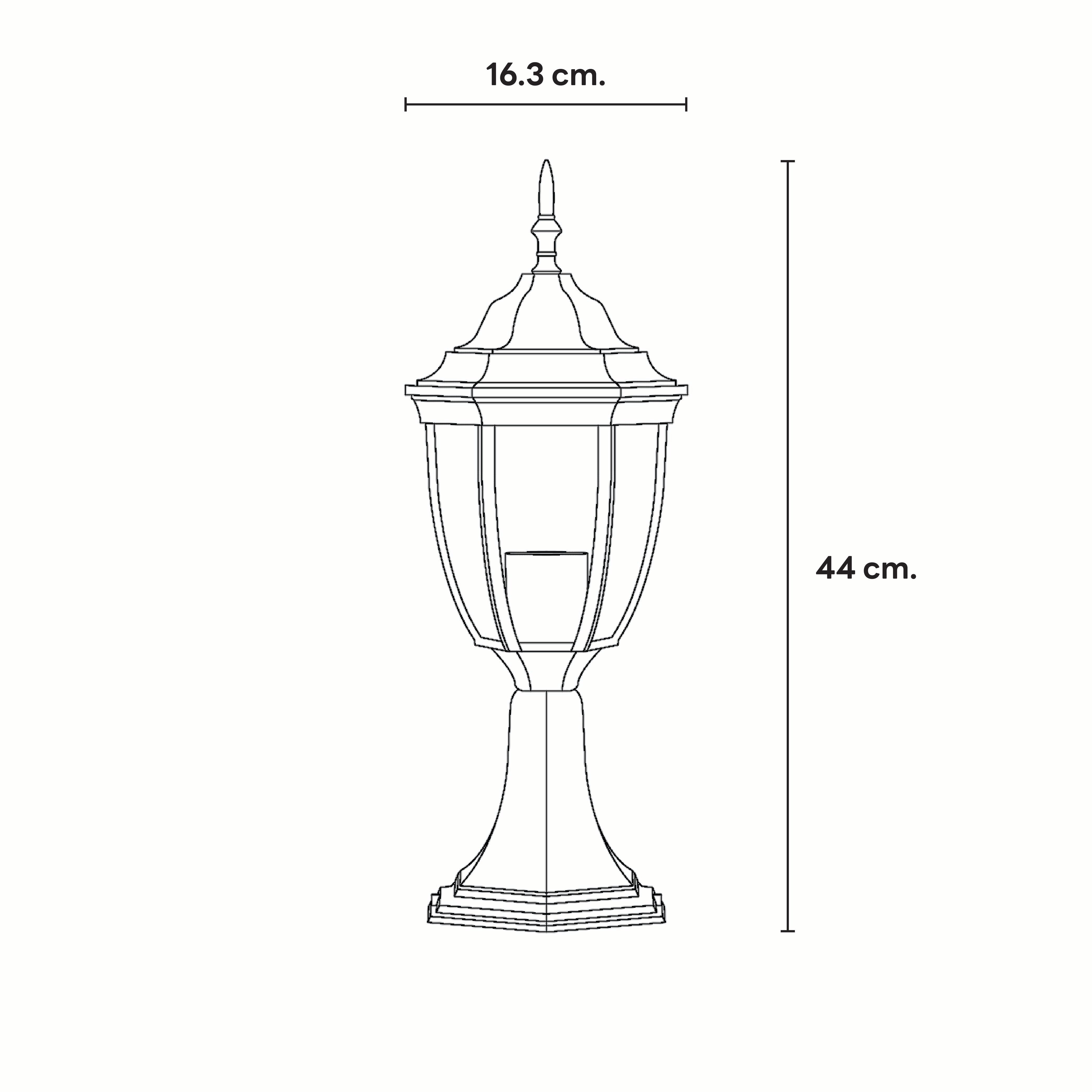 ไฟหัวเสา SL LIGHTING 5018S E27 ไซส์เล็ก สีดำ_1