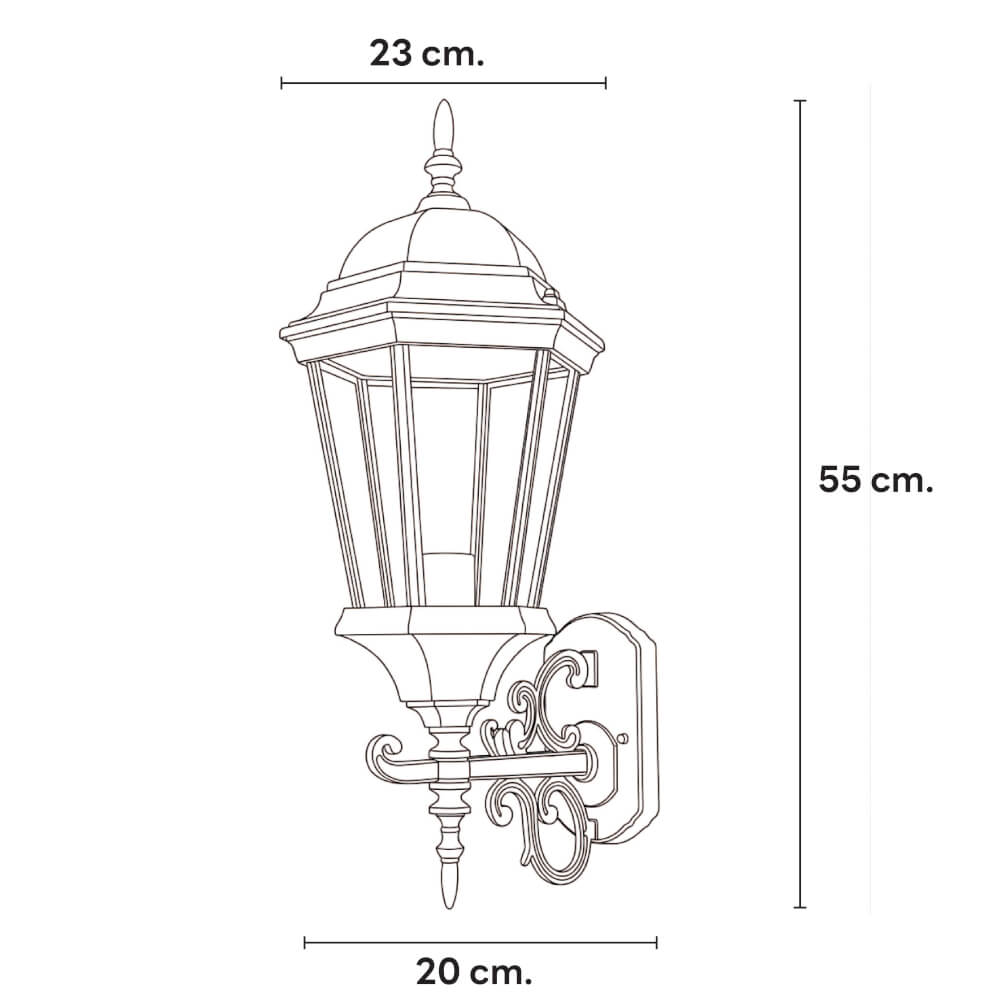 ไฟผนังภายนอก SL LIGHTING 5020WC E27 สีดำ