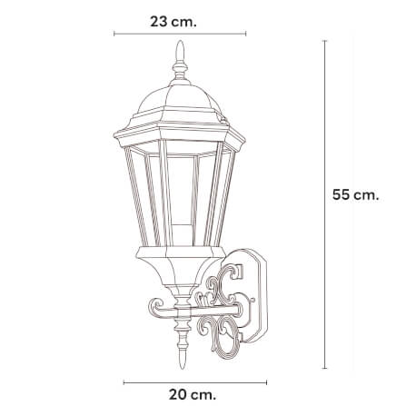 ไฟผนังภายนอก SL LIGHTING 5020WC E27 สีดำ_2