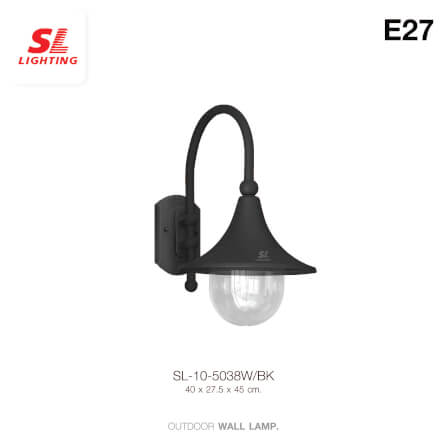 ไฟผนังภายนอก SL LIGHTING 5038W E27 สีดำ_1