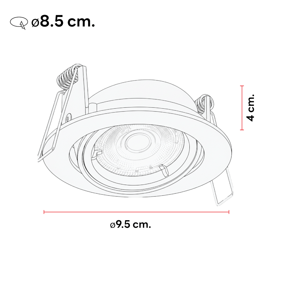 ดาวน์ไลท์ SL LIGHTING 504 ทรงกลม สีขาว