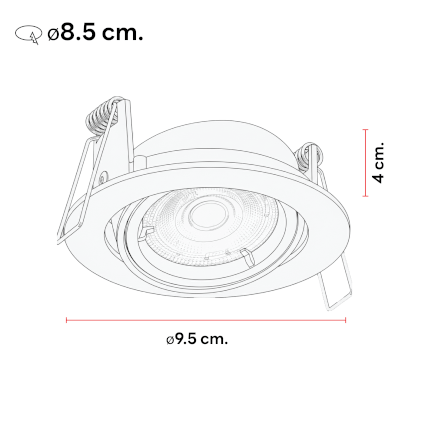 ดาวน์ไลท์ SL LIGHTING 504 ทรงกลม สีขาว_2
