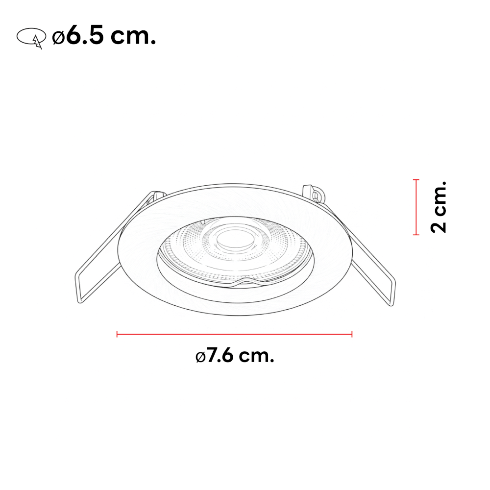 ดาวน์ไลท์ SL LIGHTING 505 ทรงกลม สีเงิน