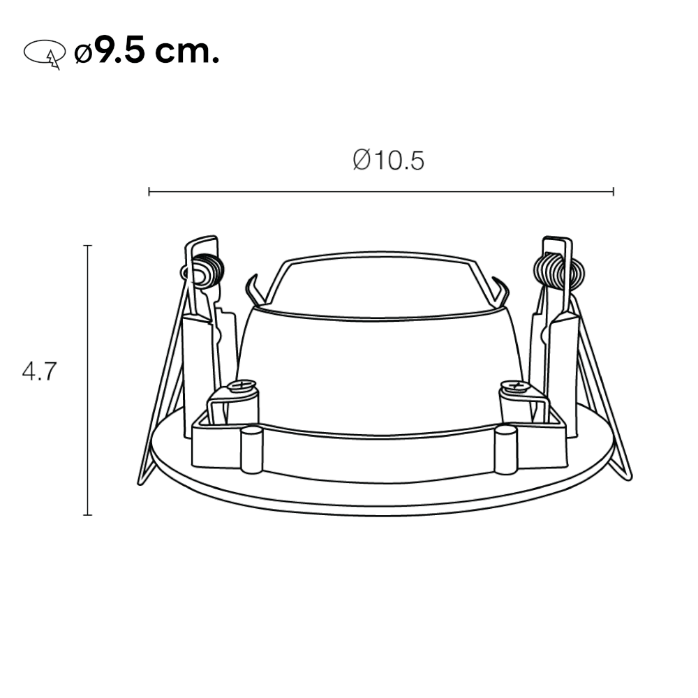 ดาวน์ไลท์ SL LIGHTING 506A ทรงกลม สีขาว