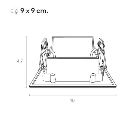 ดาวน์ไลท์ SL LIGHTING 507A ทรงสี่เหลี่ยม สีดำ_3