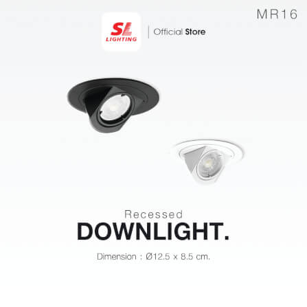 ดาวน์ไลท์ SL LIGHTING 512 ทรงกลม สีดำ_4