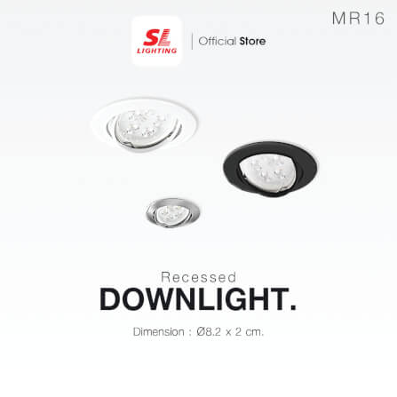 ดาวน์ไลท์ SL LIGHTING 513 ทรงกลม สีดำ_4