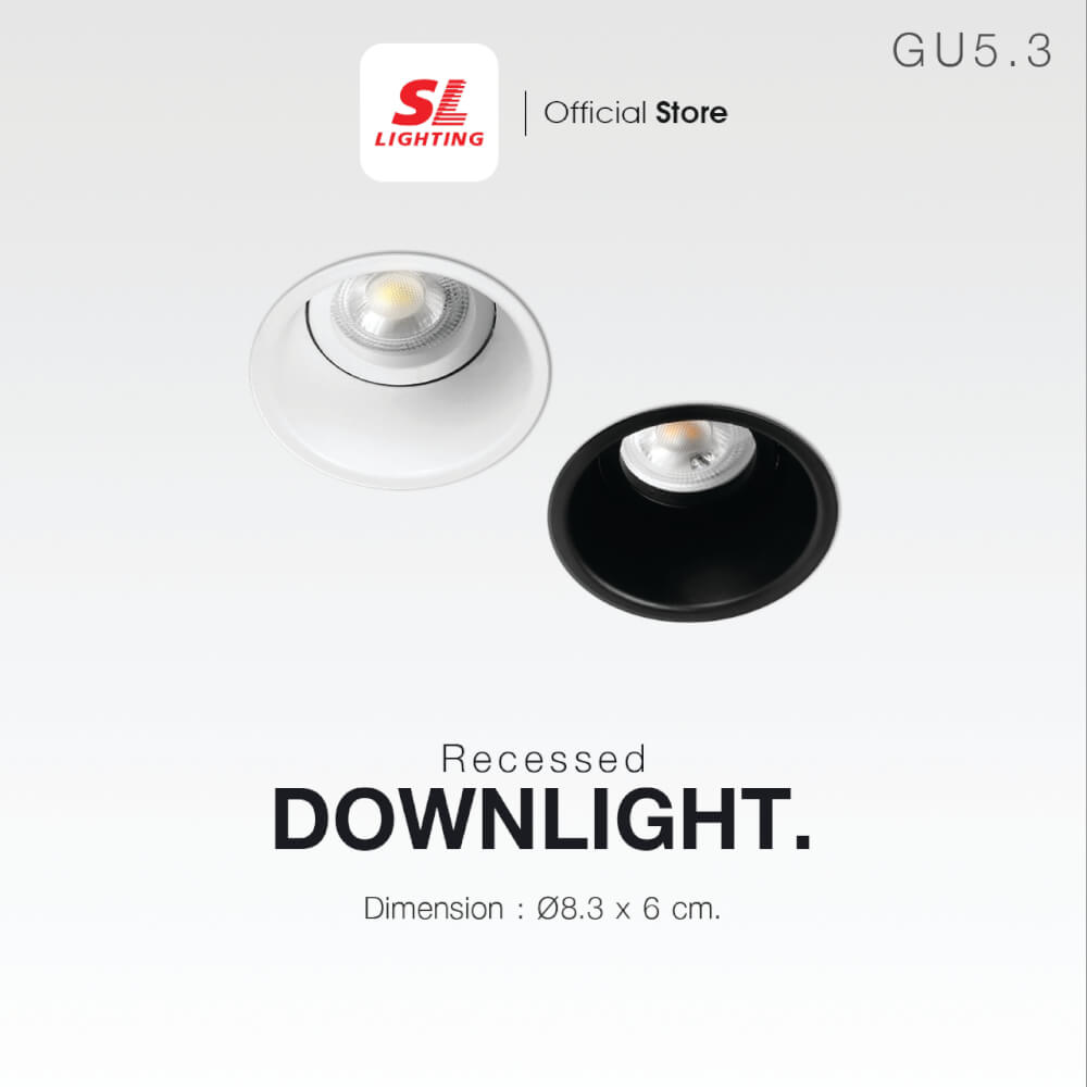 ดาวน์ไลท์ SL LIGHTING 526 สีดำ กลม