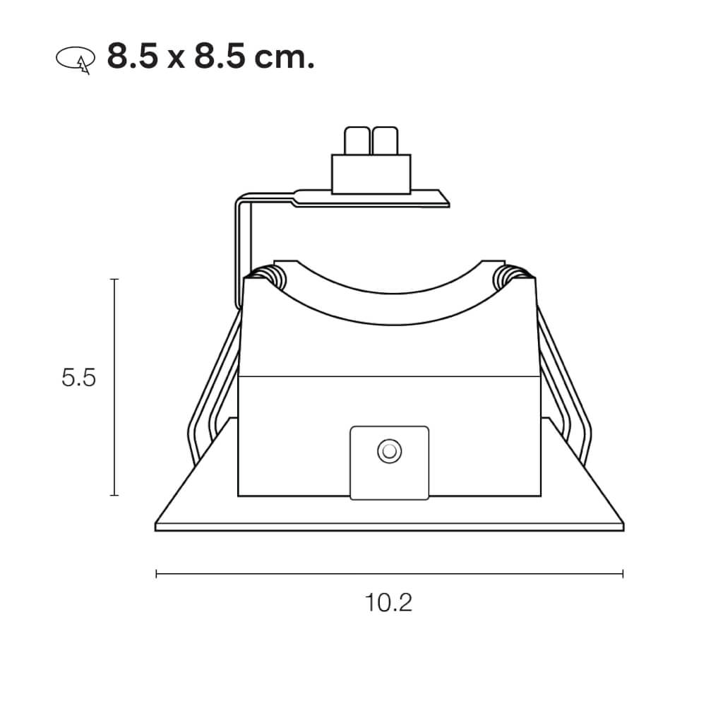 ดาวน์ไลท์ SL LIGHTING 531 ทรงสี่เหลี่ยม สีดำ