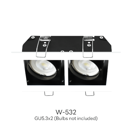 ดาวน์ไลท์ SL LIGHTING 532 ทรงสี่เหลี่ยม สีขาว_1