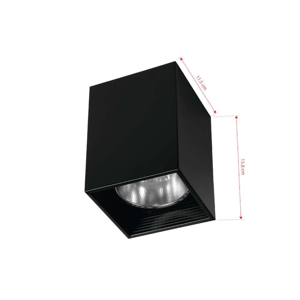 ดาวน์ไลท์ SL LIGHTING 551 สี่เหลี่ยม E27 สีดำ