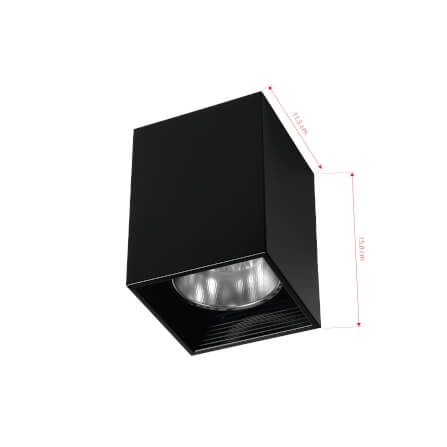 ดาวน์ไลท์ SL LIGHTING 551 สี่เหลี่ยม E27 สีดำ_1