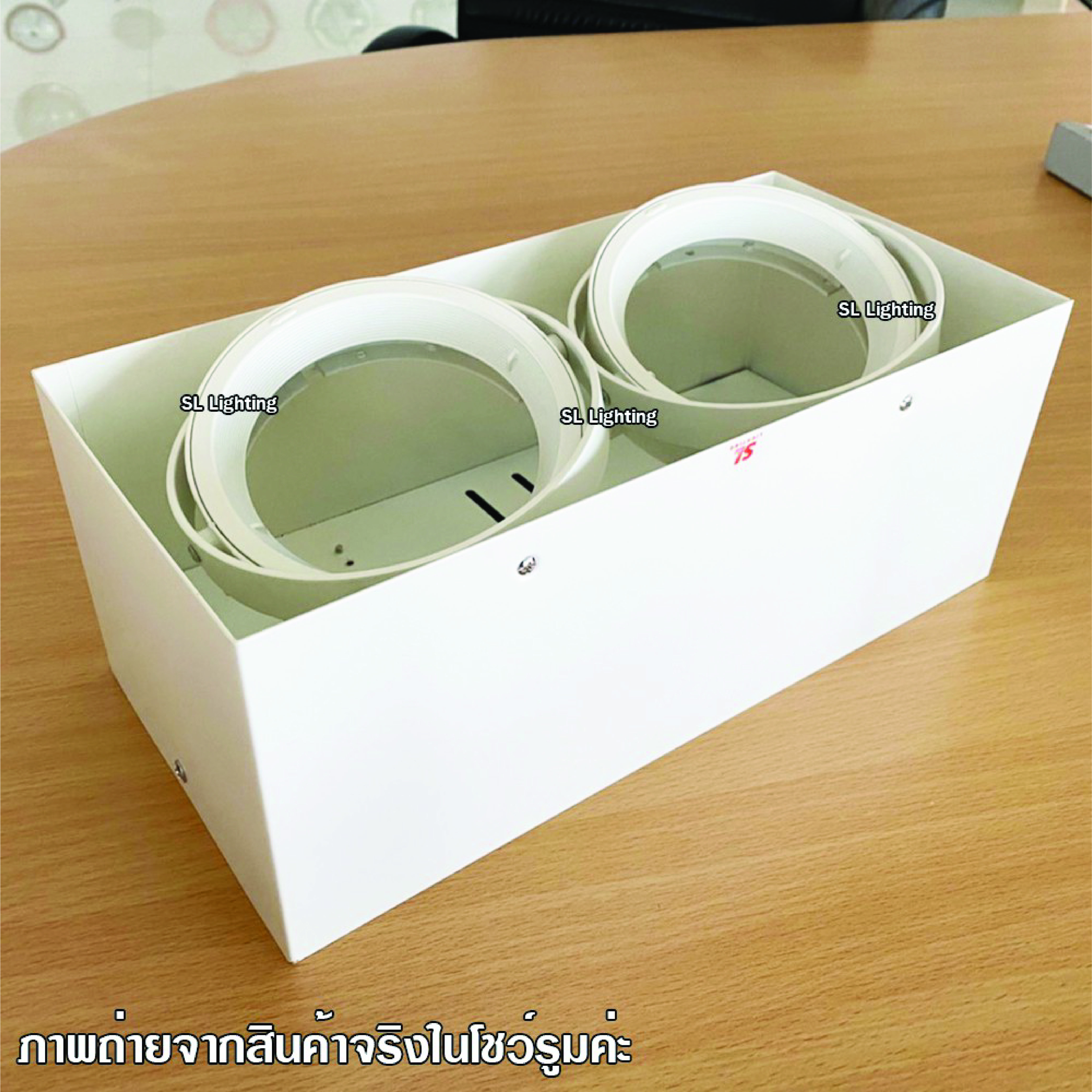 ดาวน์ไลท์ SL LIGHTING 558-2 สี่เหลี่ยม AR111 G53 สีขาว 2-SOCKET
