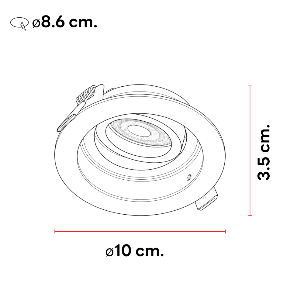 ดาวน์ไลท์ SL LIGHTING 568 ทรงกลม สีขาว