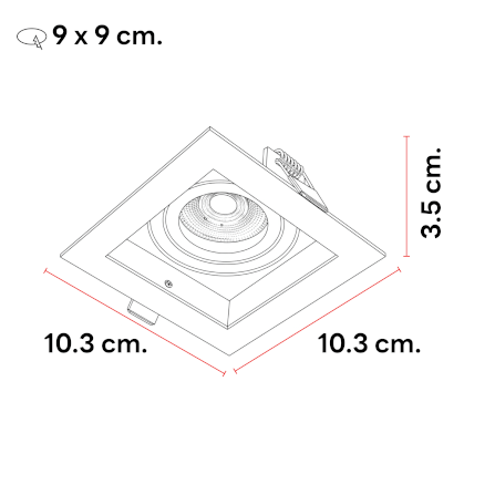 ดาวน์ไลท์ SL LIGHTING 569 สีขาว สี่เหลี่ยม_2