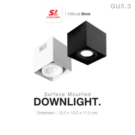 ดาวน์ไลท์ SL LIGHTING 570-1 สี่เหลี่ยม GU5.3 สีขาว_1