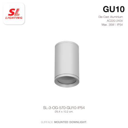ดาวน์ไลท์ SL LIGHTING 570 กลม GU10 สีเทา_1
