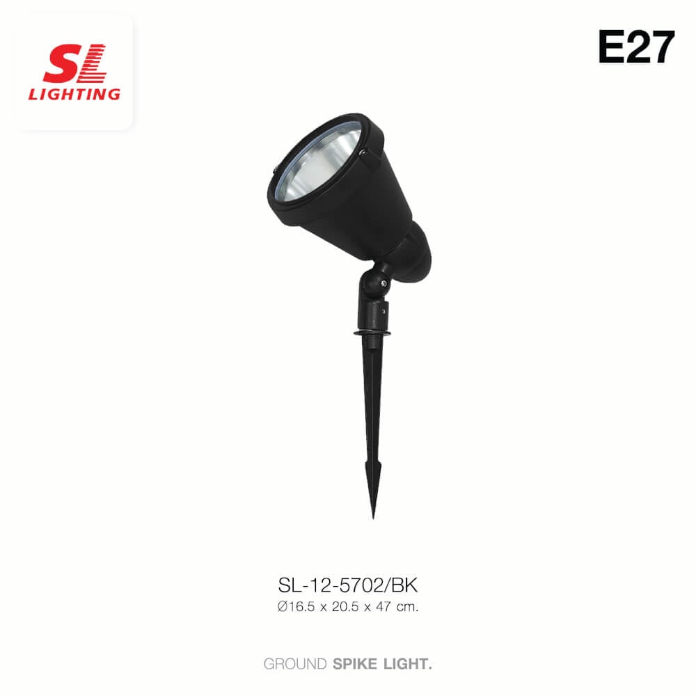 ไฟส่องต้นไม้ SL LIGHTING 5702 PAR38 E27 สีดำ