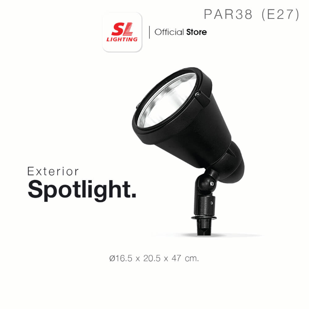 ไฟส่องต้นไม้ SL LIGHTING 5702 PAR38 E27 สีดำ