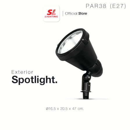 ไฟส่องต้นไม้ SL LIGHTING 5702 PAR38 E27 สีดำ_3