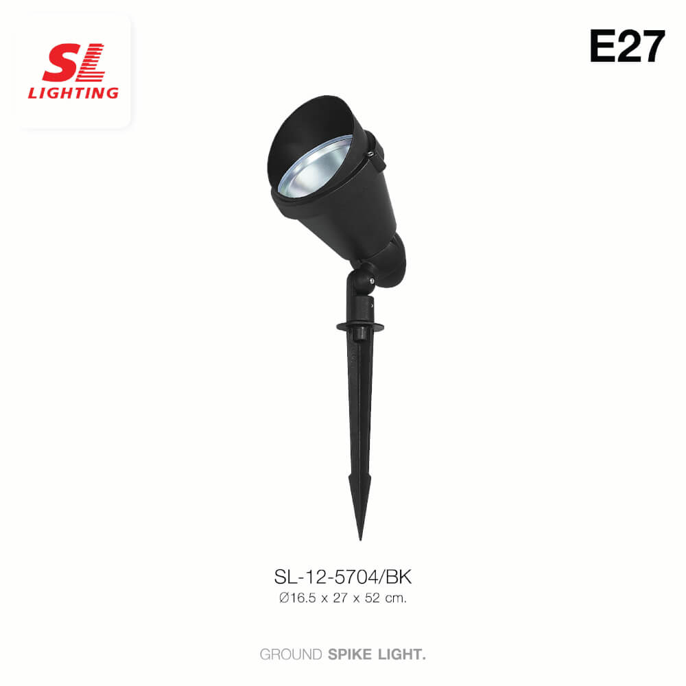 ไฟส่องต้นไม้ SL LIGHTING 5704 PAR38 E27 สีดำ