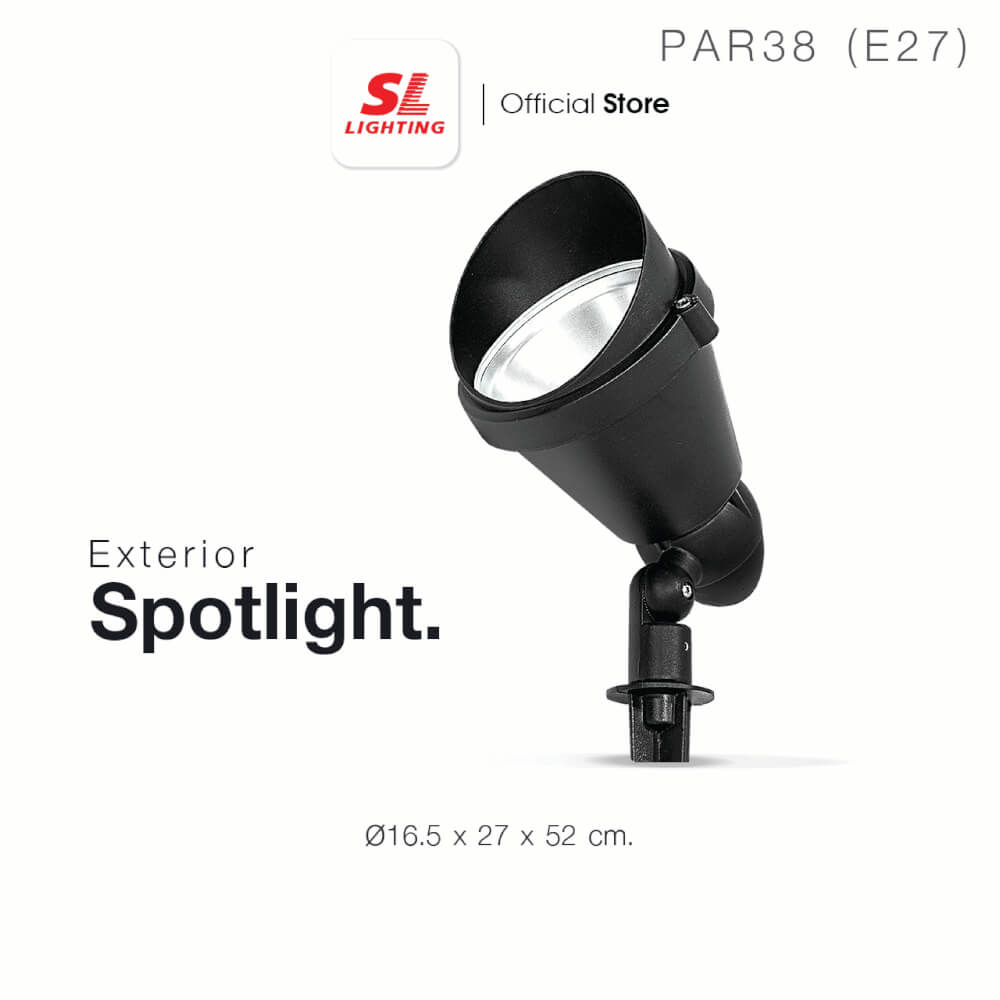 ไฟส่องต้นไม้ SL LIGHTING 5704 PAR38 E27 สีดำ