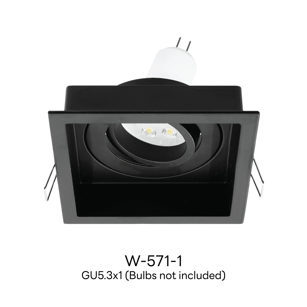 ดาวน์ไลท์ SL LIGHTING 571-1 ทรงสี่เหลี่ยม สีดำ