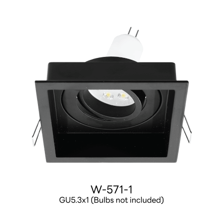 ดาวน์ไลท์ SL LIGHTING 571-1 ทรงสี่เหลี่ยม สีดำ_1