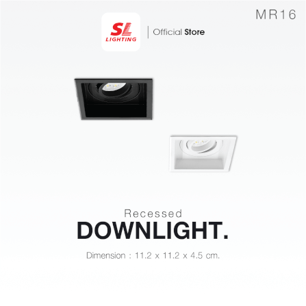 ดาวน์ไลท์ SL LIGHTING 571-1 ทรงสี่เหลี่ยม สีดำ_4
